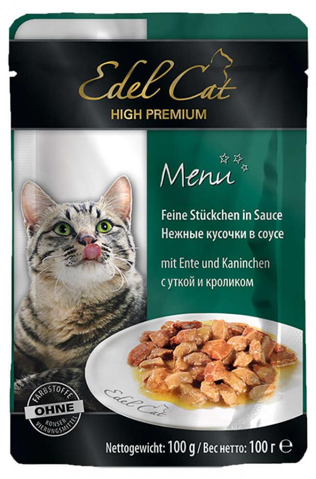 

Корм для кошек Edel Cat утка и кролик в желе, 100 г