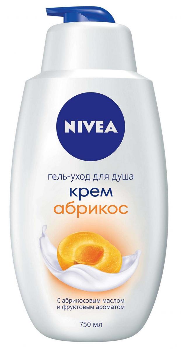 фото Гель для душа nivea абрикос, 750 мл