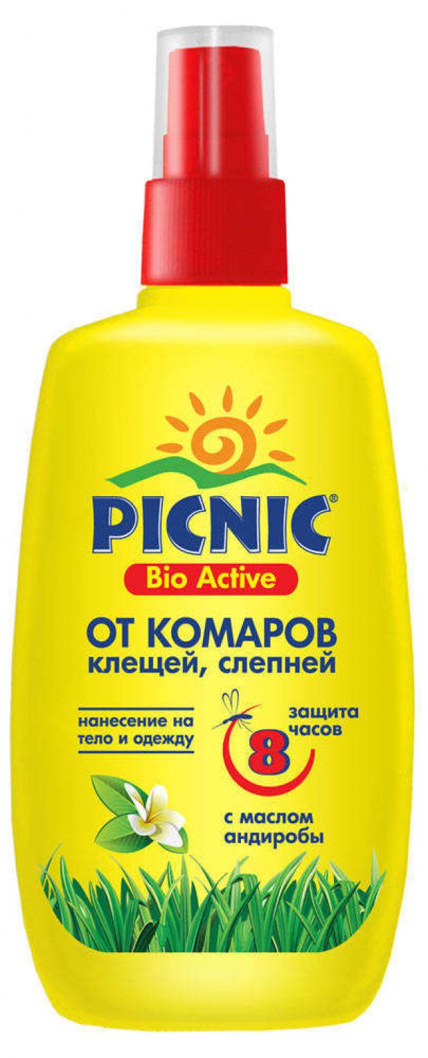 фото Спрей от комаров и клещей picnic bio active до 5 часов защиты, 120 мл