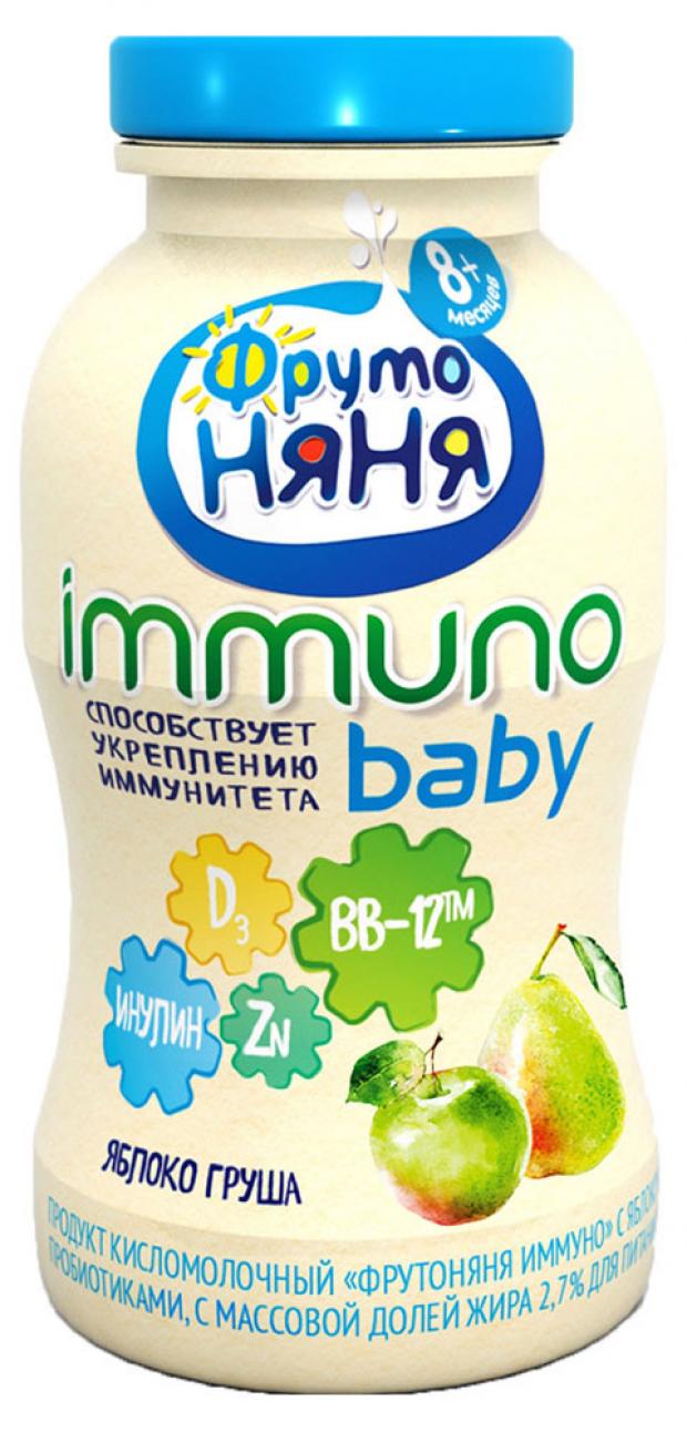 фото Напиток «фрутоняня» immuno baby с яблоком и грушей 2,7%, 100 г