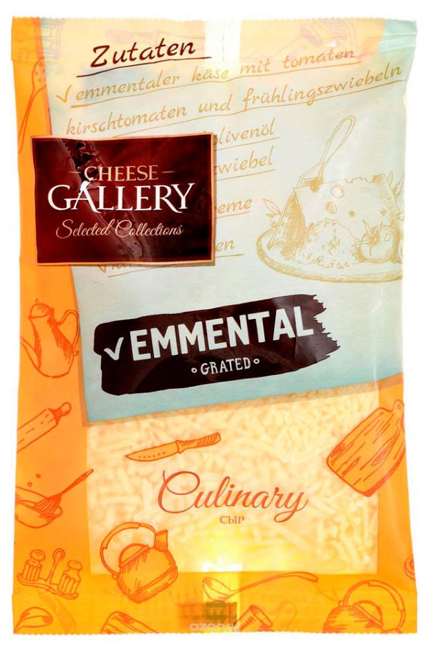 фото Сыр тертый cheese gallery emmental полутвердый 50%, 150 г