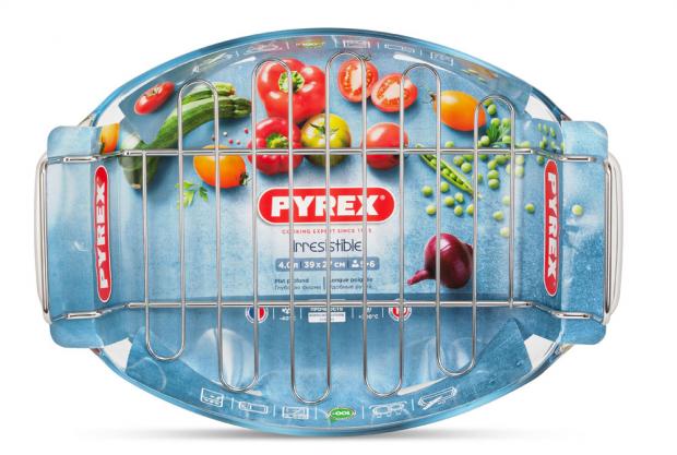 фото Блюдо с решеткой pyrex irresistible овальное, 39х27 см