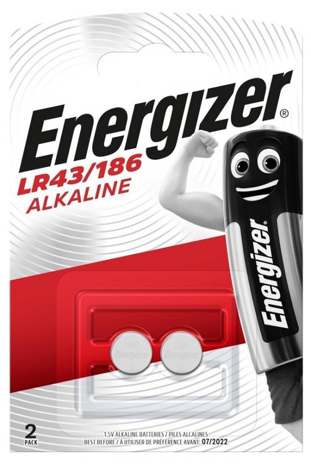 Батарейка Energizer Alkaline LR43, 2 шт