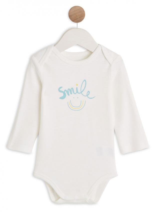 фото Боди с длинным рукавом inextenso udw0018 белое smile