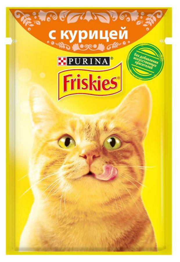 фото Корм для кошек friskies с курицей в подливе 85 г