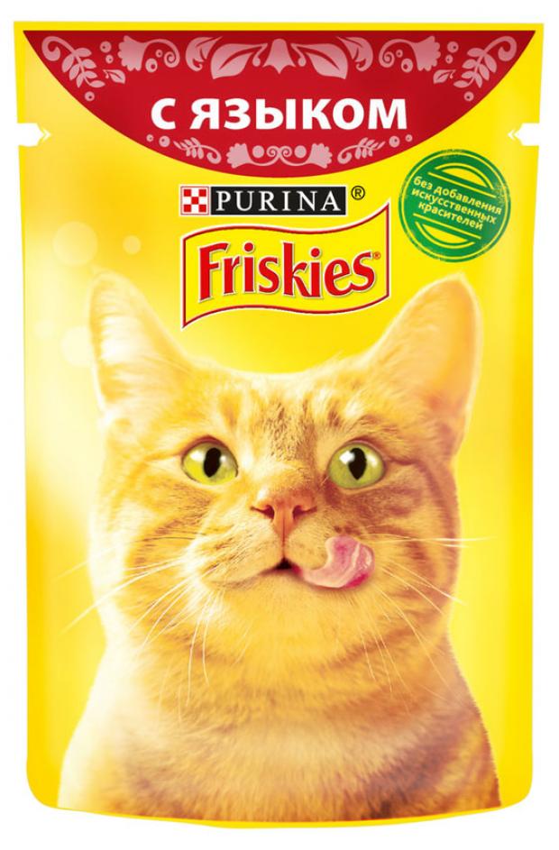 фото Корм для кошек friskies с языком в подливе, 85 г