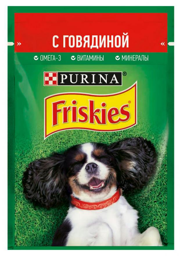 

Корм для собак Friskies кусочки с говядиной в подливе, 85 г