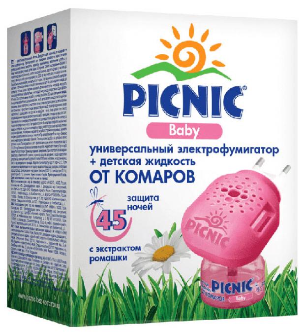 Электрофумигатор и жидкость от комаров Picnic Baby 45 ночей, 30 мл