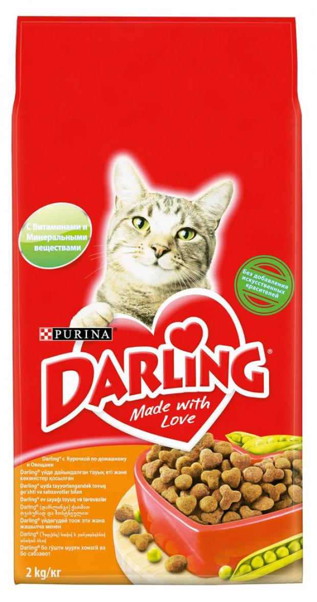 Сухой корм для кошек Darling курица с овощами 2 кг 354₽