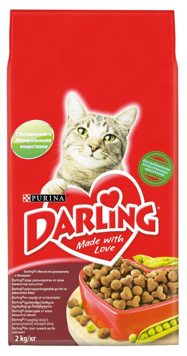 Корм для кошек Darling с мясом и овощами 2 кг 360₽