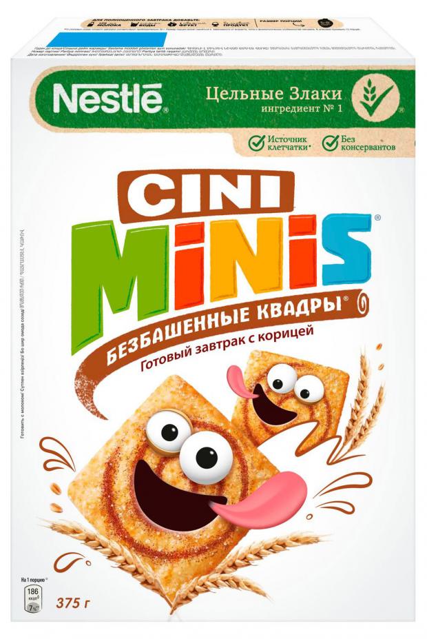 фото Готовый завтрак cini minis безбашенные квадры с корицей, 375 г