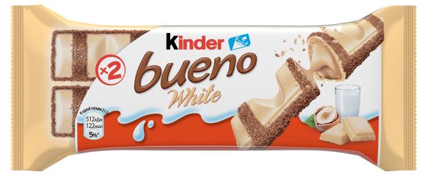 Хрустящие вафли Kinder Bueno White в белом шоколаде 39 г 57₽