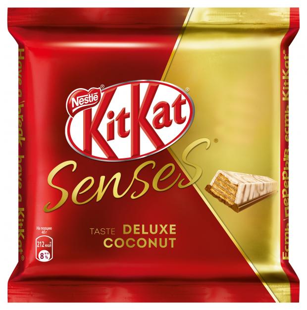 Шоколад KitKat Senses Taste Deluxe Coconut Белый со вкусом кокоса, 116 г