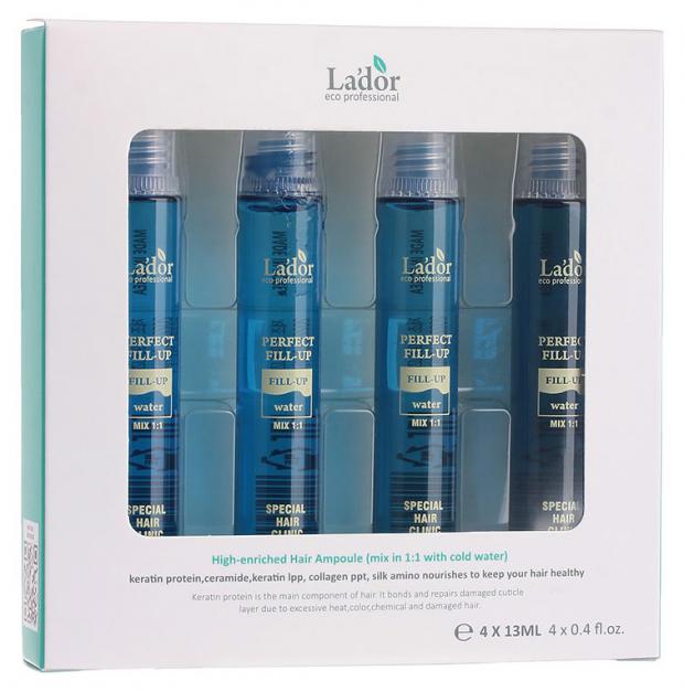 фото Филлер для волос lador perfect hair fill-up восстановление, 4х13 мл