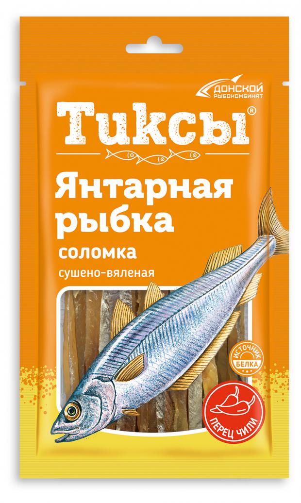 Рыбка янтарная Тиксы соломка с перцем 70 г 86₽