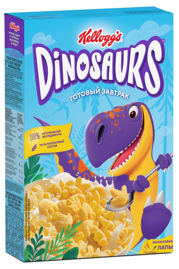 фото Готовый завтрак kellogg’s dinosaurs банановые лапки из злаков, 220 г