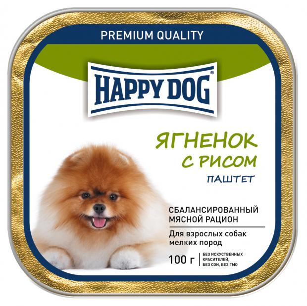 фото Консервы для собак мелких пород happy dog ягненок и рис, 100 г