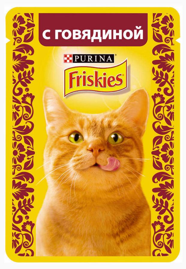 фото Корм для кошек friskies говядина в подливе, 85 г