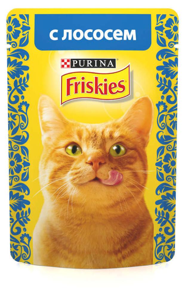 фото Корм для кошек friskies лосось в подливе, 85 г