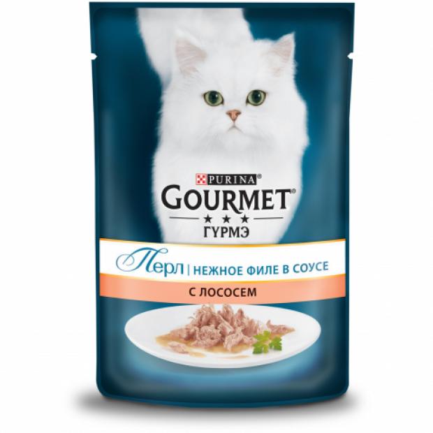 

Корм для кошек Gourmet Perle мини-филе с лососем, 85 г