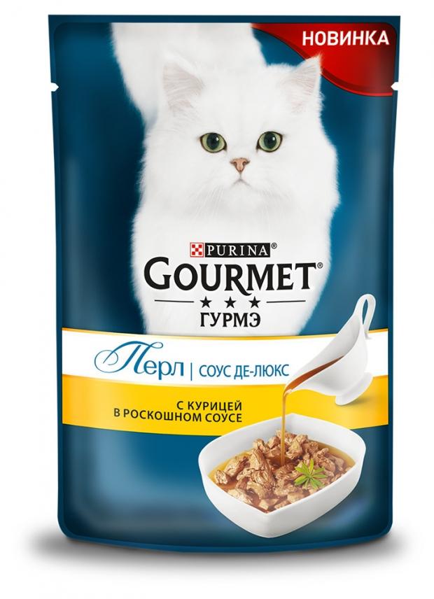 

Корм для кошек Gourmet Perle Соус Де-люкс курица в соусе, 85 г