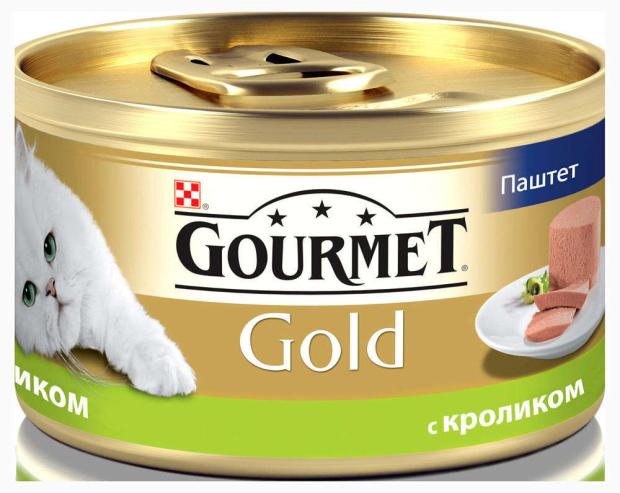 фото Консервированный корм для кошек gourmet gold паштет с кроликом, 85 г