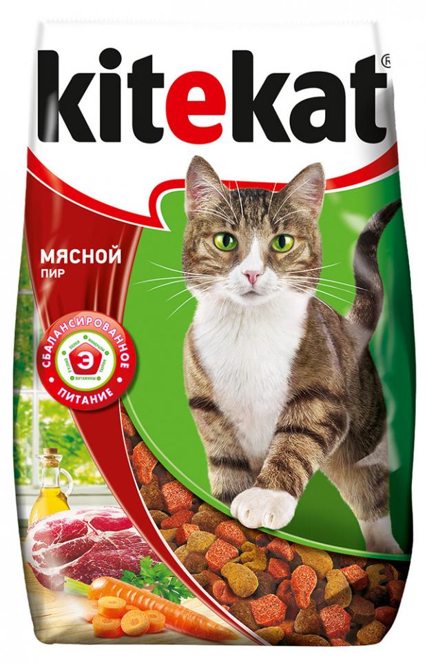 фото Сухой корм для кошек kitekat мясной пир, 800 г