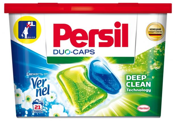 фото Капсулы для стирки persil duo-caps 360° cвежесть от vernel, 21 шт