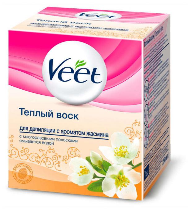 фото Воск для депиляции теплый veet жасмин, 250 мл