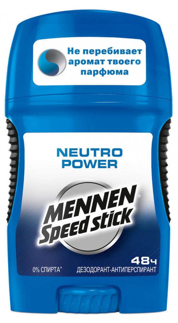 фото Дезодорант-стик мужской speed stick neutro power mennen 24/7, 50 г mennen speed stick