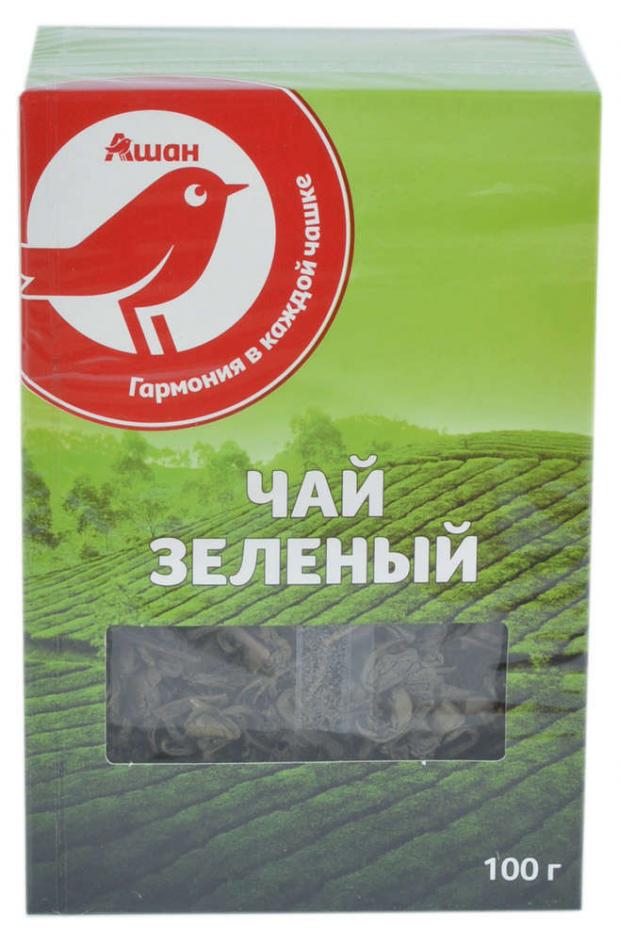 Чай зеленый АШАН листовой, 100 г