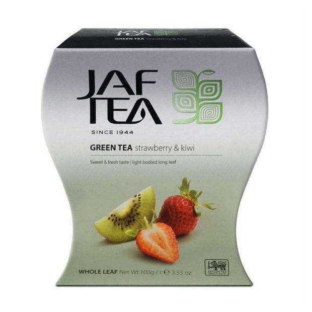 

Чай зеленый JAF TEA цейлонский с клубникой и киви листовой, 100 г