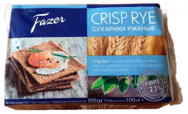 

Сухарики Fazer Crisp ржаные, 100 г