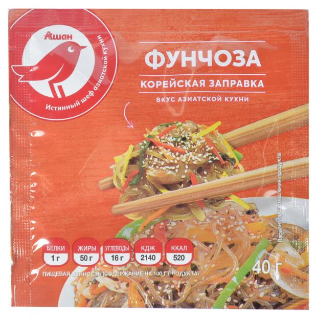 фото Заправка корейская аuchan красная птица для фунчозы, 40 г auchan