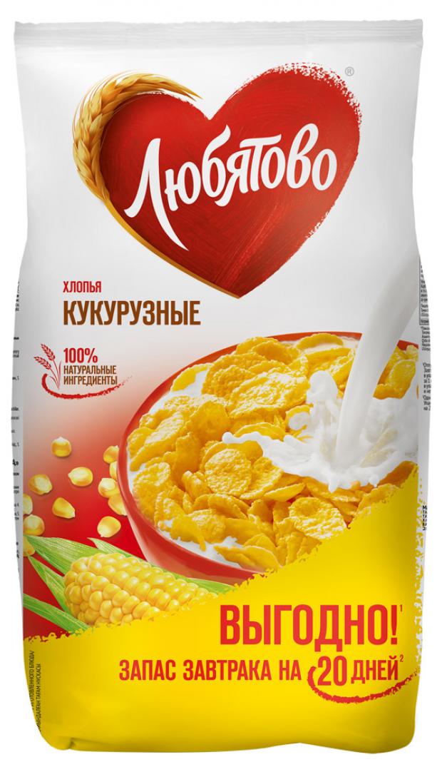 Хлопья кукурузные Любятово 600 г 112₽