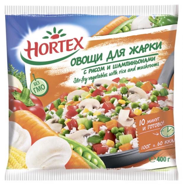 фото Овощи для жарки hortex с рисом и шампиньонами, 400 г