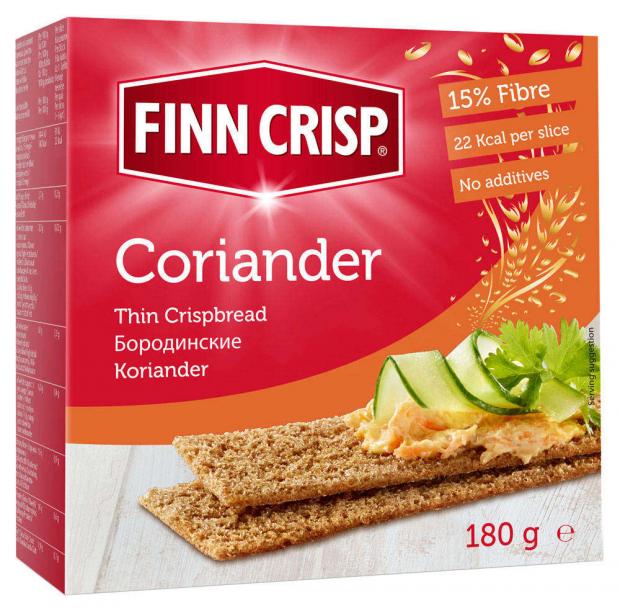 фото Хлебцы бородинские finn crisp coriander с кориандром, 180 г