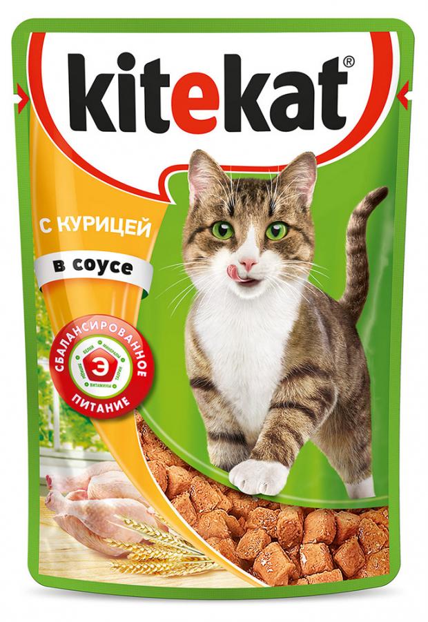 фото Корм для кошек kitekat курица в соусе, 85 г