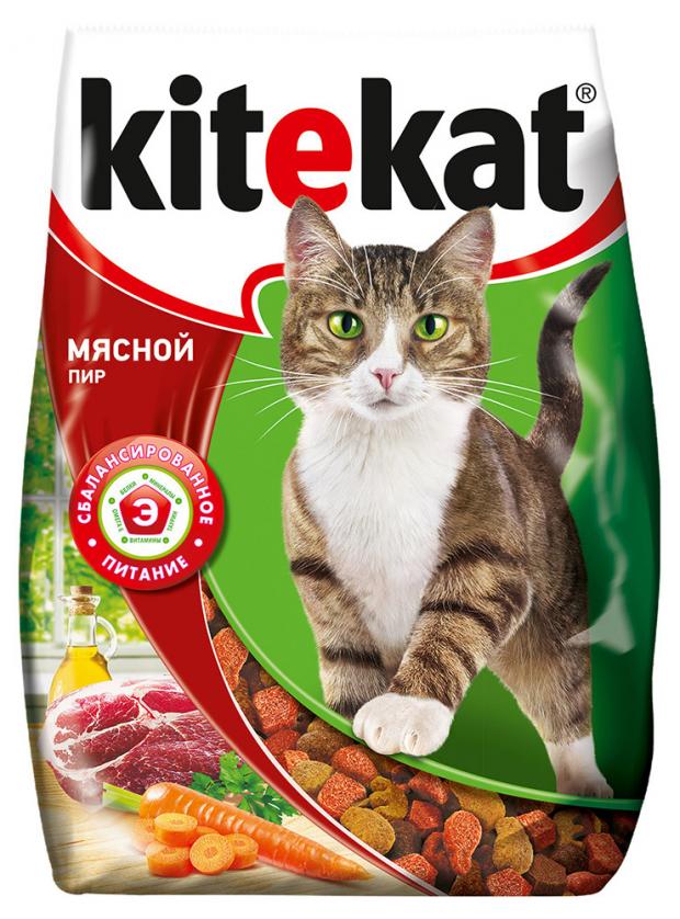 фото Сухой корм для кошек kitekat мясной пир, 350 г