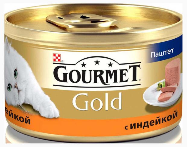 фото Консервированный корм для кошек gourmet gold паштет с индейкой, 85 г