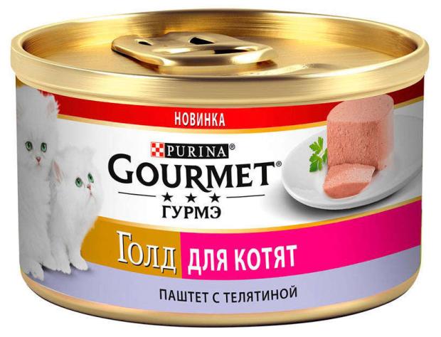 фото Консервированный корм для котят gourmet gold паштет с телятиной, 85 г