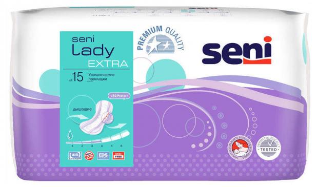 фото Прокладки для взрослых урологические seni lady extra, 15 шт