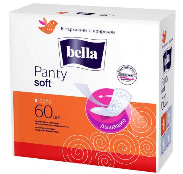 фото Прокладки ежедневные bella panty soft, 60 шт