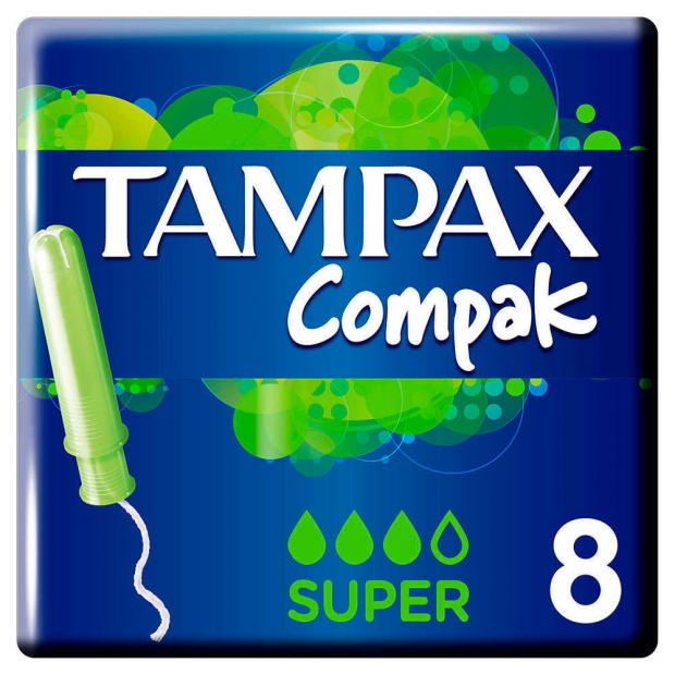 фото Тампоны гигиенические tampax compak super single с аппликатором, 8 шт