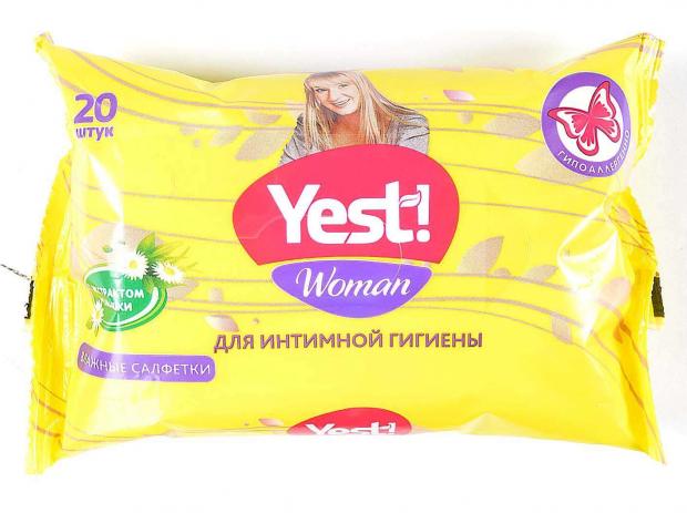 фото Влажные салфетки для интимной гигиены yest!, 20 шт