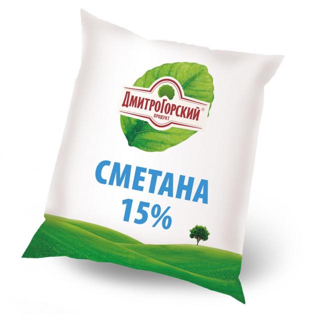 фото Сметана «дмитрогорский продукт» пленка 15%, 400 г