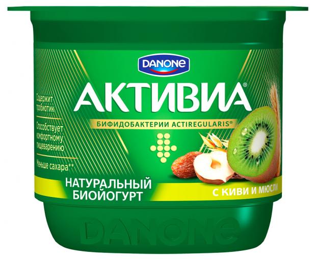 фото Биойогурт густой activia обогащенный киви-мюсли 3%, 150 г