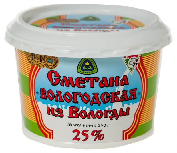 Сметана Из Вологды 25 250 г 99₽