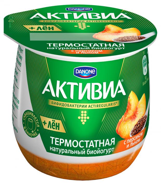 фото Биойогурт activia густой термостатный двухслойный персик 3%, 170 г