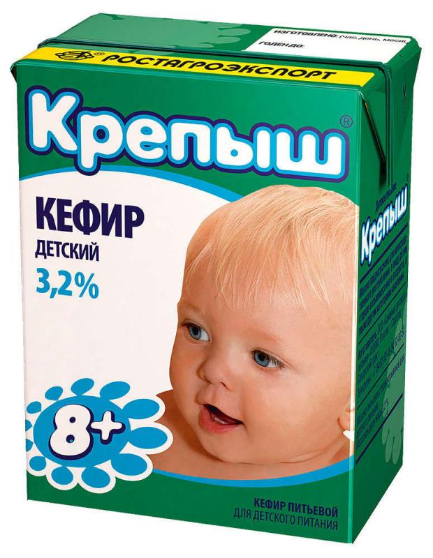 

Кефир детский «Крепыш» 3,2%, 200 г